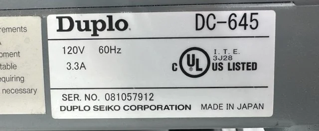 Duplo DC-645 Slitter Cutter Creaser - Print & Finishing Solutions